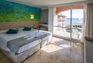 Premium Double Room, 1 Double or 2 Single Beds, Balcony, Sea View | In-room safe, laptop workspace, blackout curtains, iron/ironing board