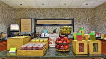 Free daily buffet breakfast