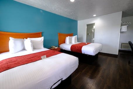 Standard Room, 2 Double Beds, Non Smoking | 1 bedroom, in-room safe, desk, iron/ironing board