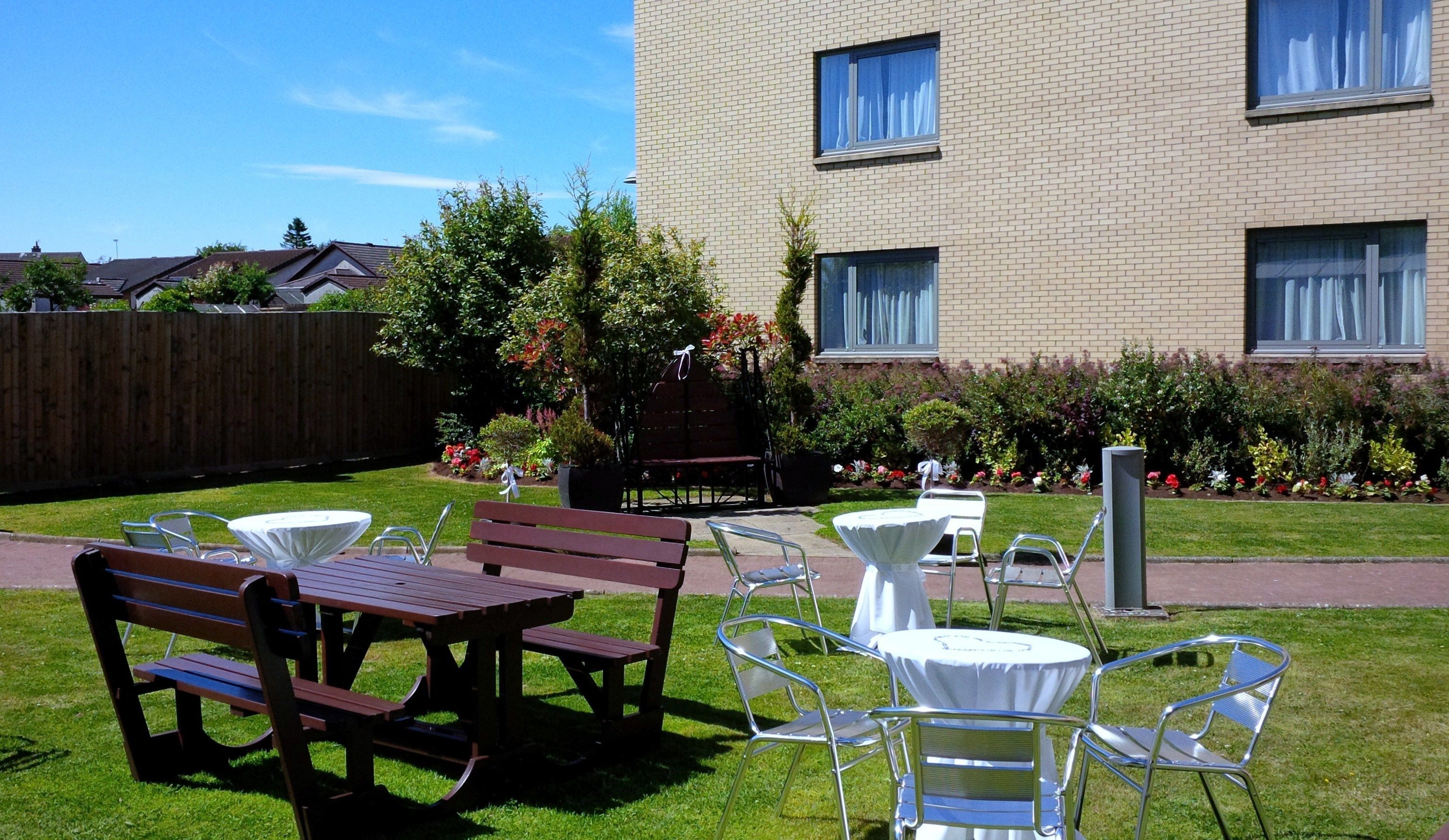 Outdoor banquet area