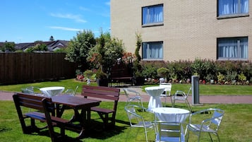 Outdoor banquet area