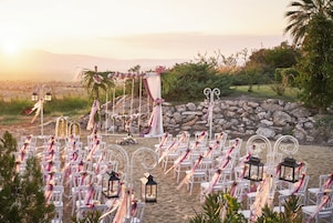 Outdoor banquet area