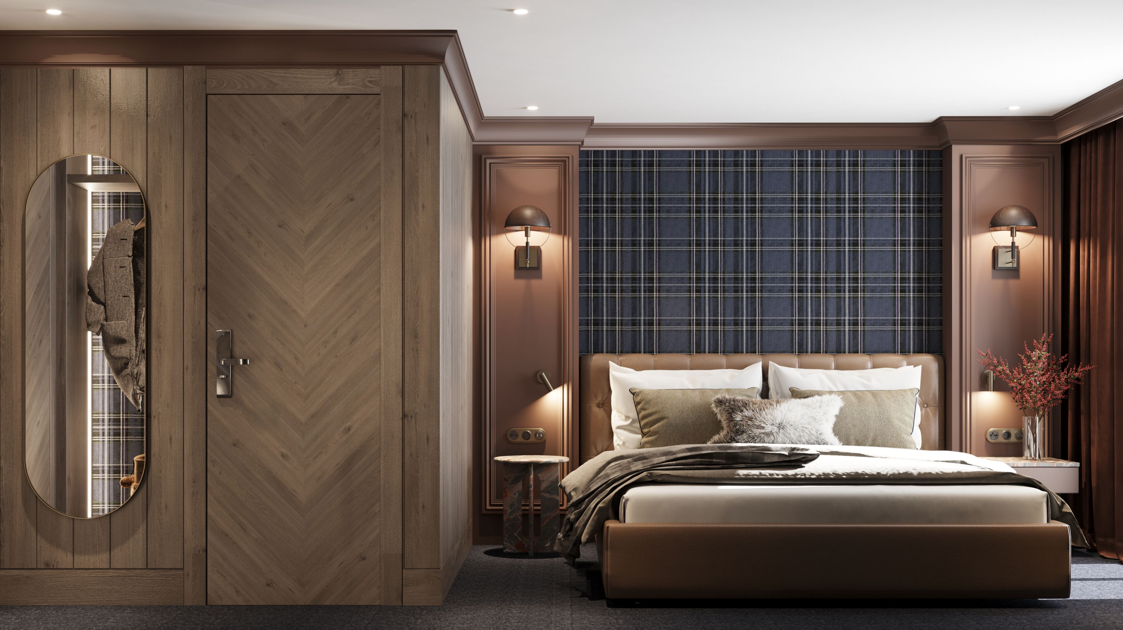 Chambre Deluxe, 1 très grand lit, vue montagne