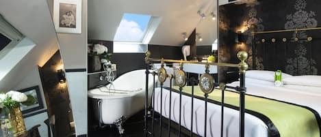 Dobbeltrom – signature, 1 queensize-seng, badekar (Design) | Sengetøy av topp kvalitet, safe på rommet, skrivebord og lydisolert