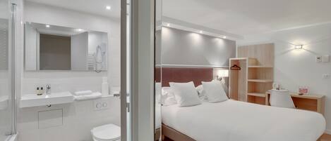 Select Comfort beds, desk, soundproofing, iron/ironing board