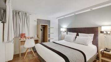 Camas Select Comfort, escrivaninha, quartos à prova de som