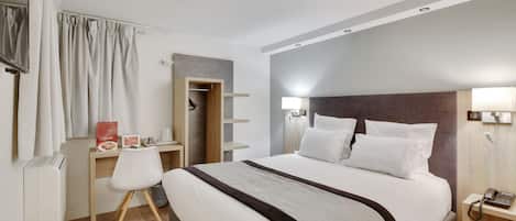 Select Comfort beds, desk, soundproofing, iron/ironing board