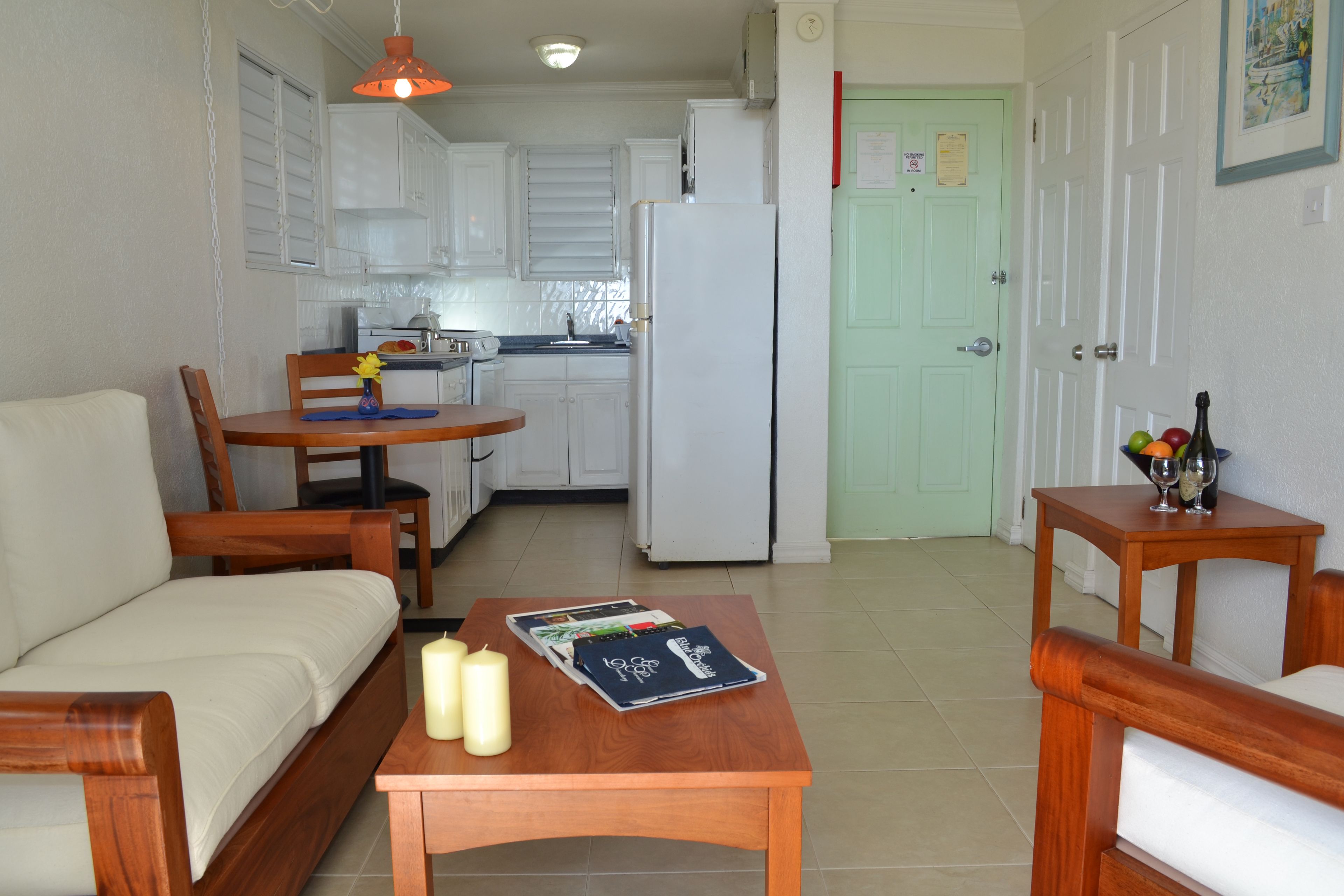 standard apartment, 1 bedroom, ocean view | living area | flat-screen tv