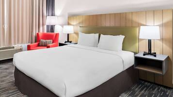 Premium bedding, down comforters, individually furnished, desk