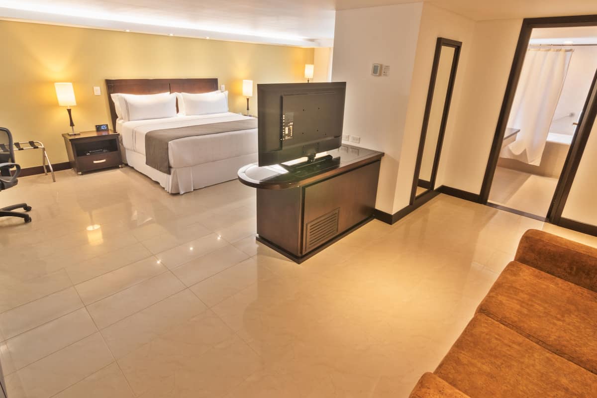 suite, 1 king bed (suite junior) | in-room safe, desk, blackout curtains, iron/ironing board