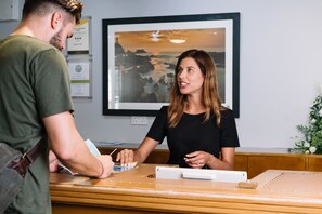 Check-in/check-out kiosk