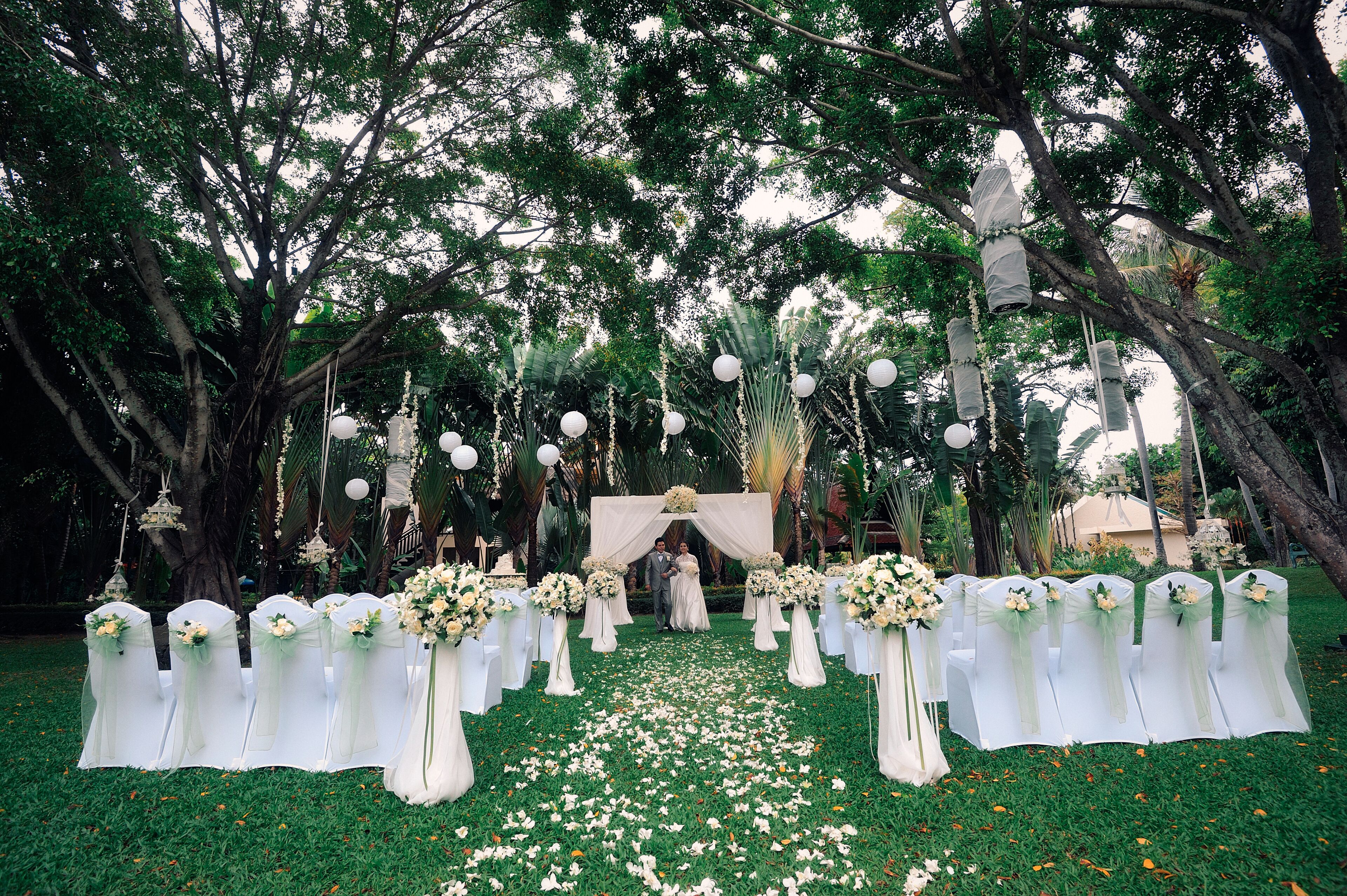 outdoor wedding area