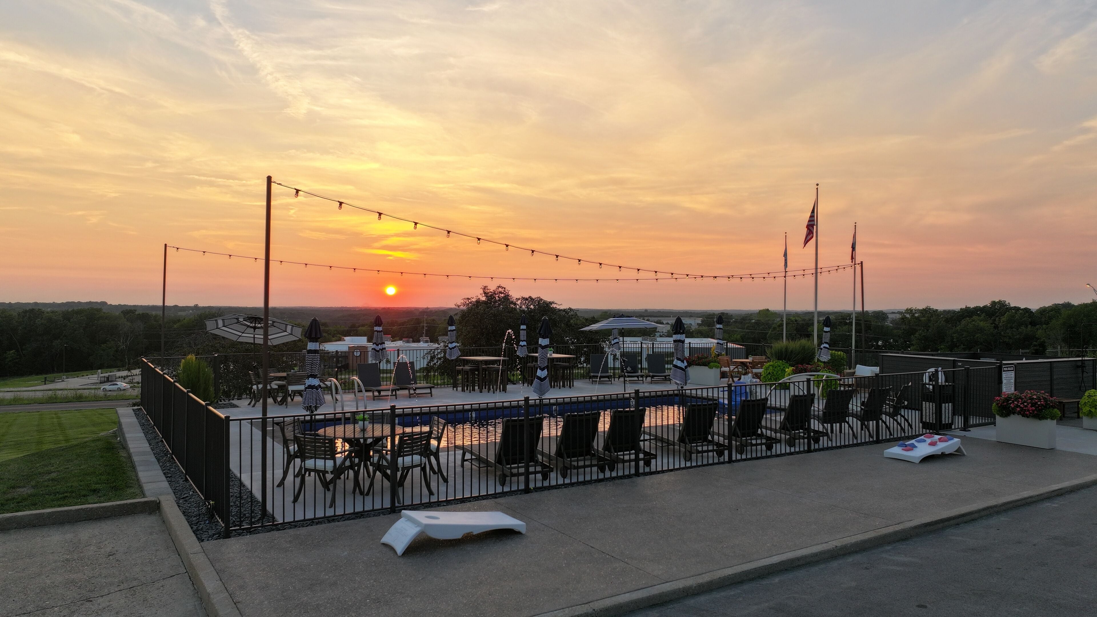 Piscina a l&#x27;aire lliure de temporada 