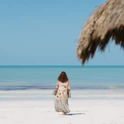 On the beach, free beach cabanas, sun loungers, beach umbrellas