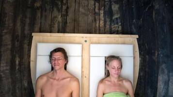 Sauna, steam room, body treatments, hot stone massages, body scrubs