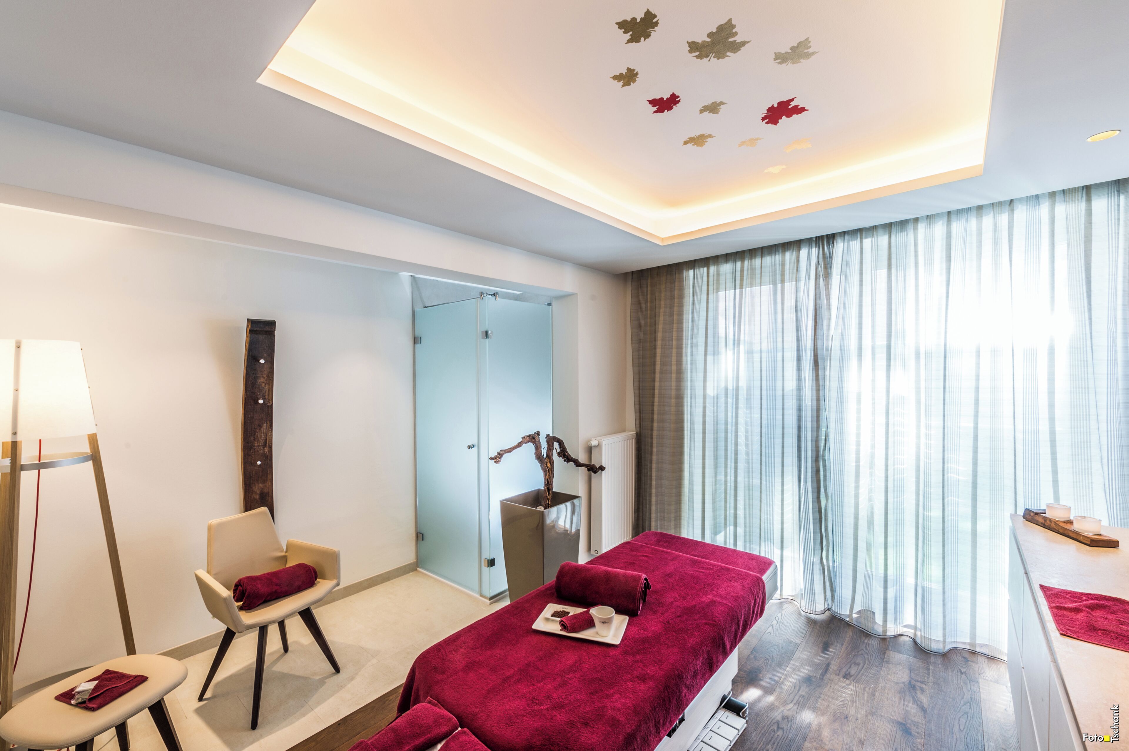 Sauna, steam room, body treatments, hot stone massages, body wraps