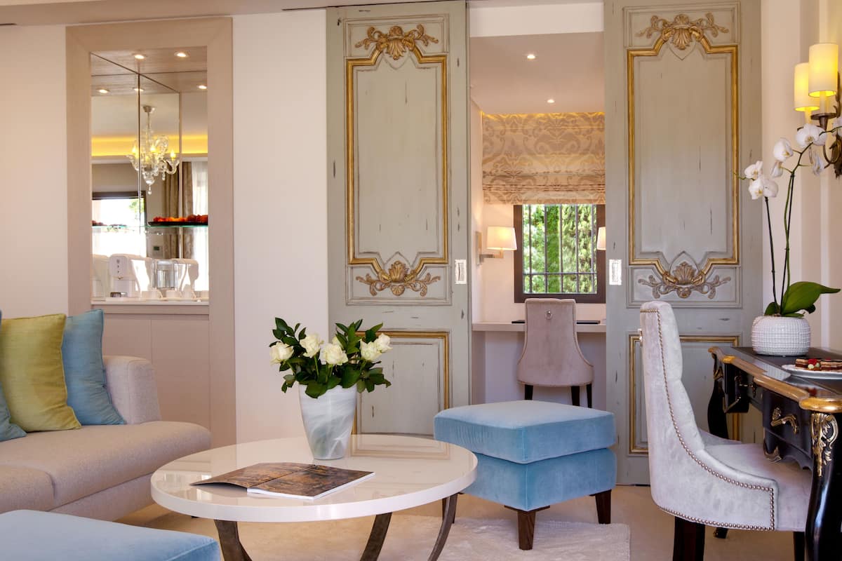 1 slaapkamer, luxe beddengoed, pillowtop-bedden, een minibar
