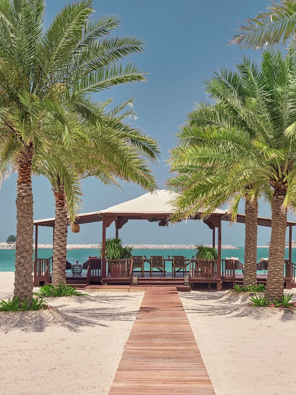 Private beach, beach umbrellas, beach towels, scuba diving