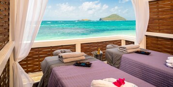 Salas de tratamiento para parejas, un sauna, baño turco