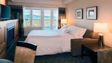 1 bedroom, premium bedding, down comforters, pillowtop beds