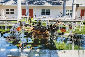 Outdoor wedding area