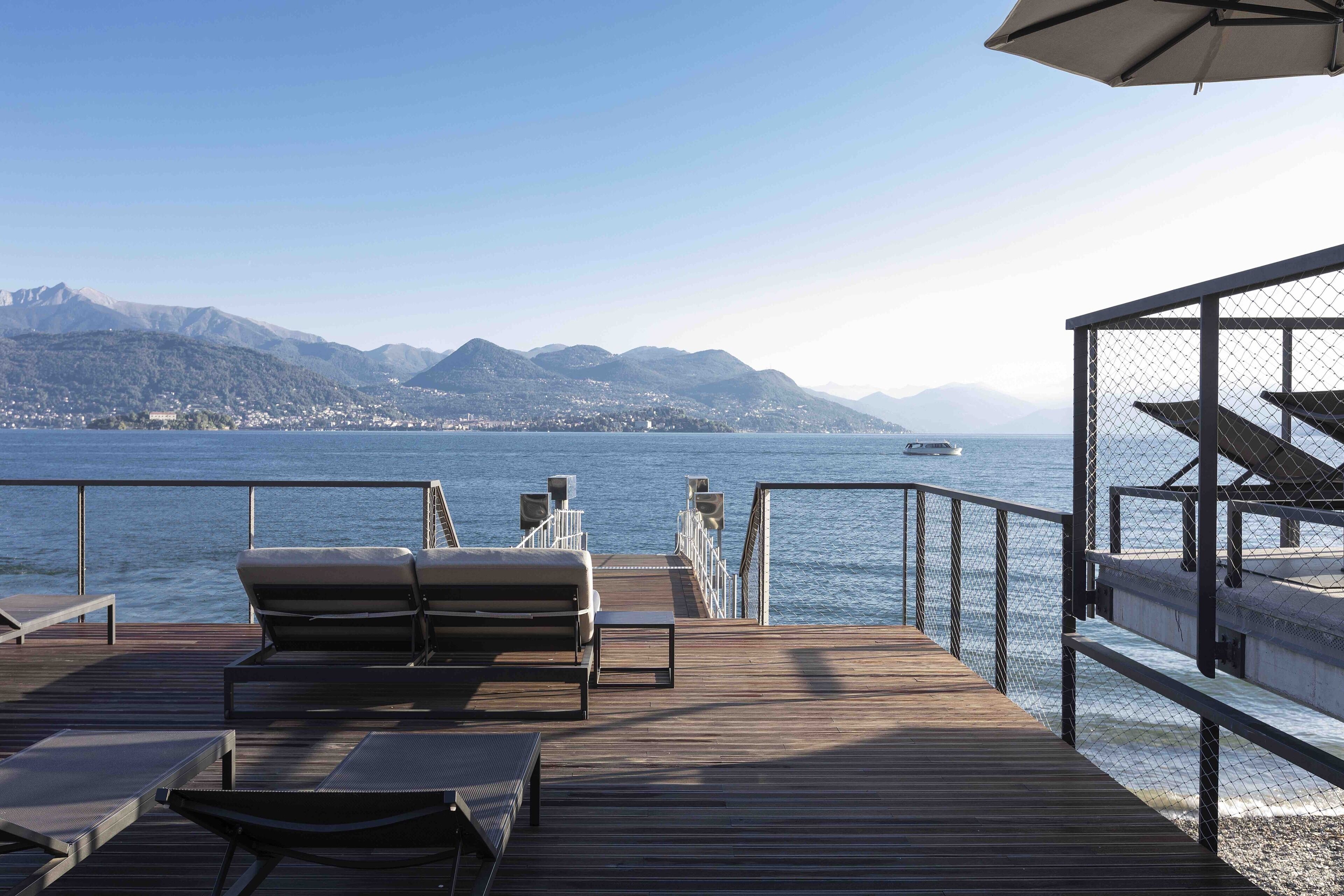 seasonal outdoor pool, pool umbrellas, pool loungers