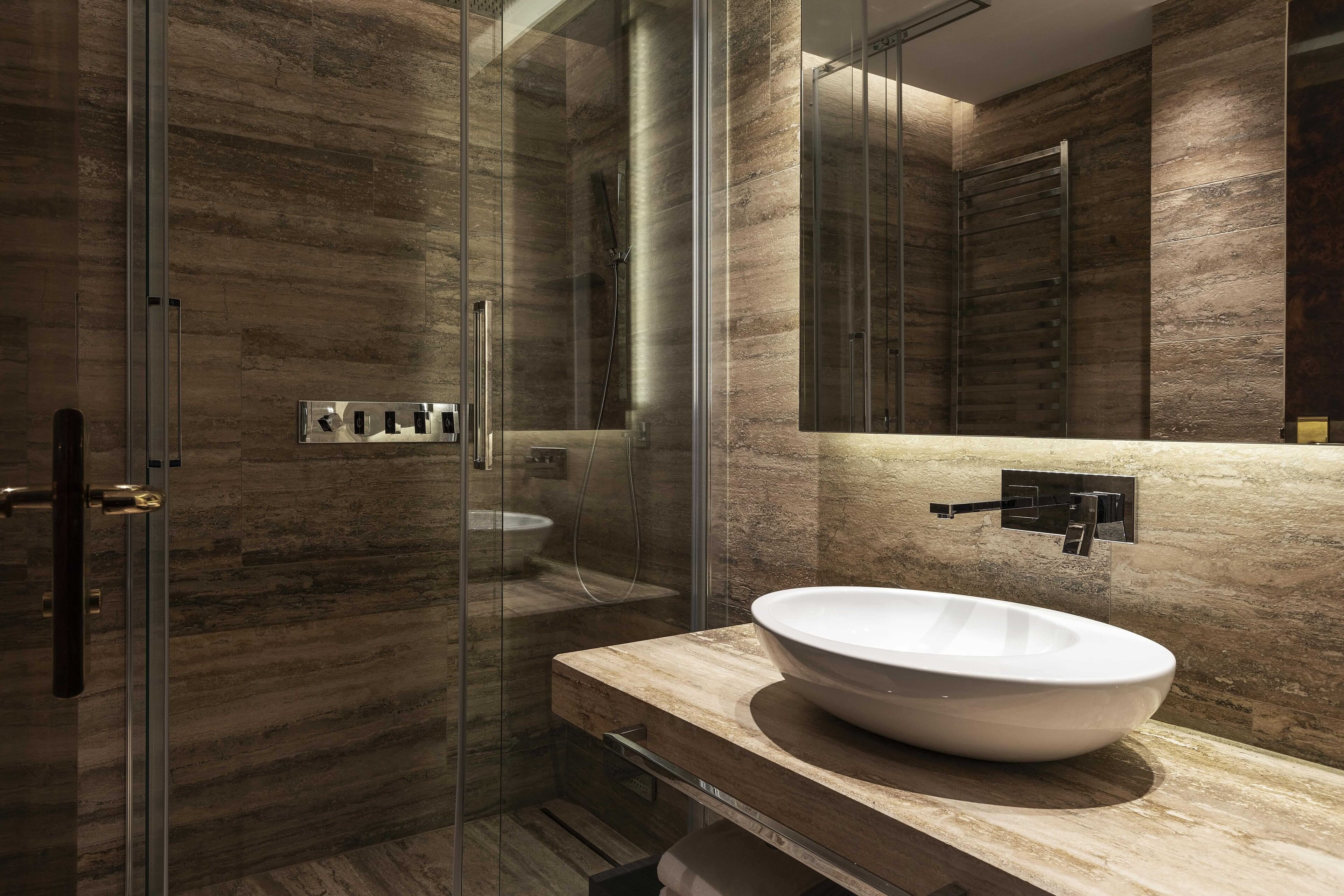 free toiletries, hair dryer, bidet, towels