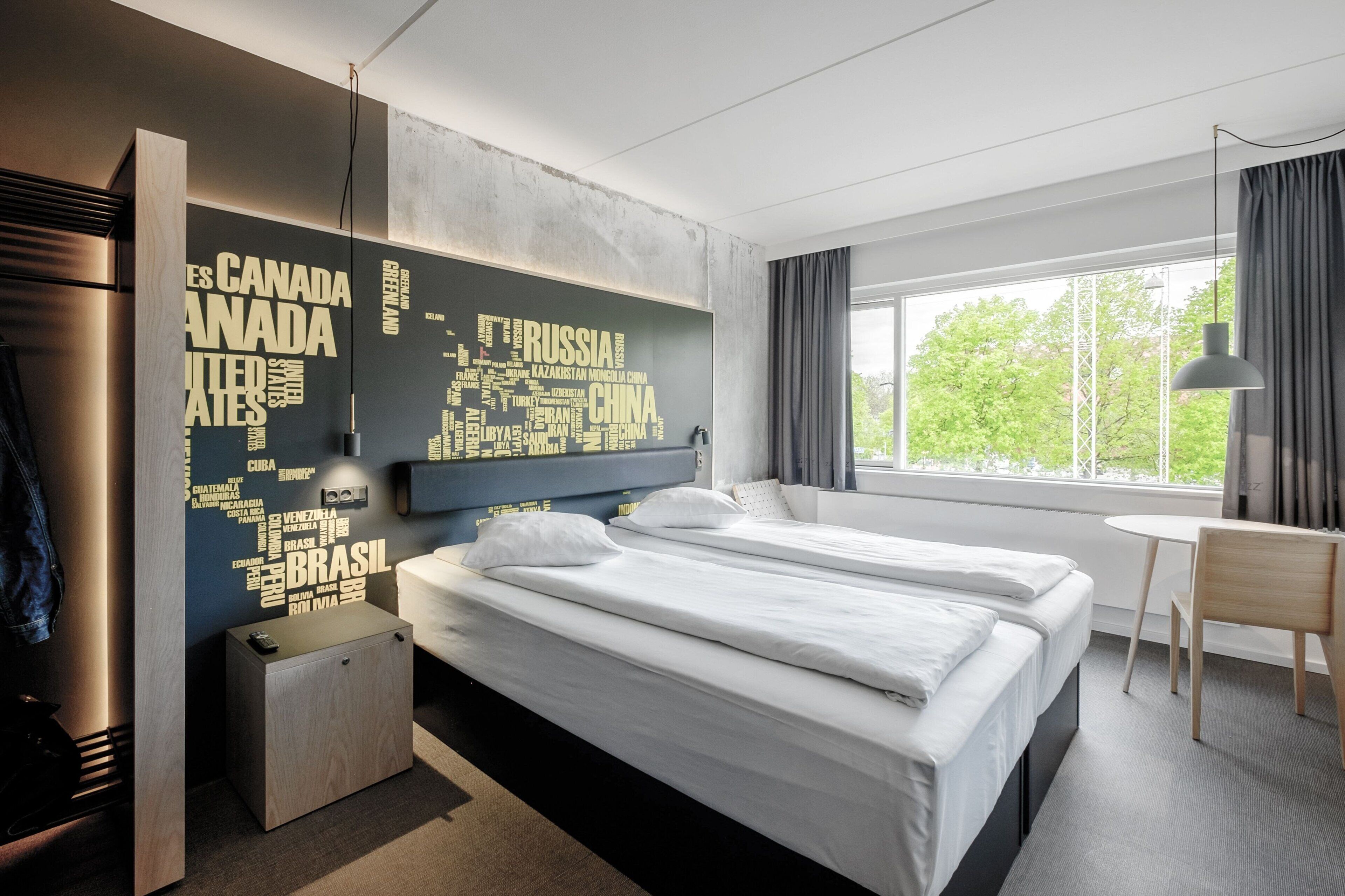 laptop workspace, blackout curtains, iron/ironing board, free wifi