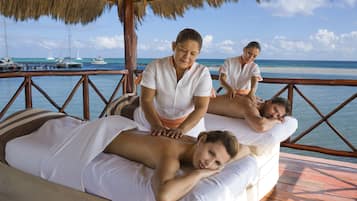 Sauna, hot tub, body treatments, aromatherapy, deep-tissue massages