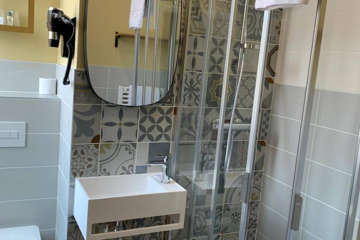 free toiletries, hair dryer, towels