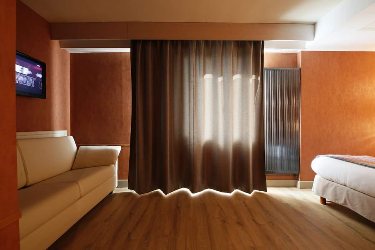 classic quadruple room, 1 bedroom | premium bedding, desk, laptop workspace, blackout curtains