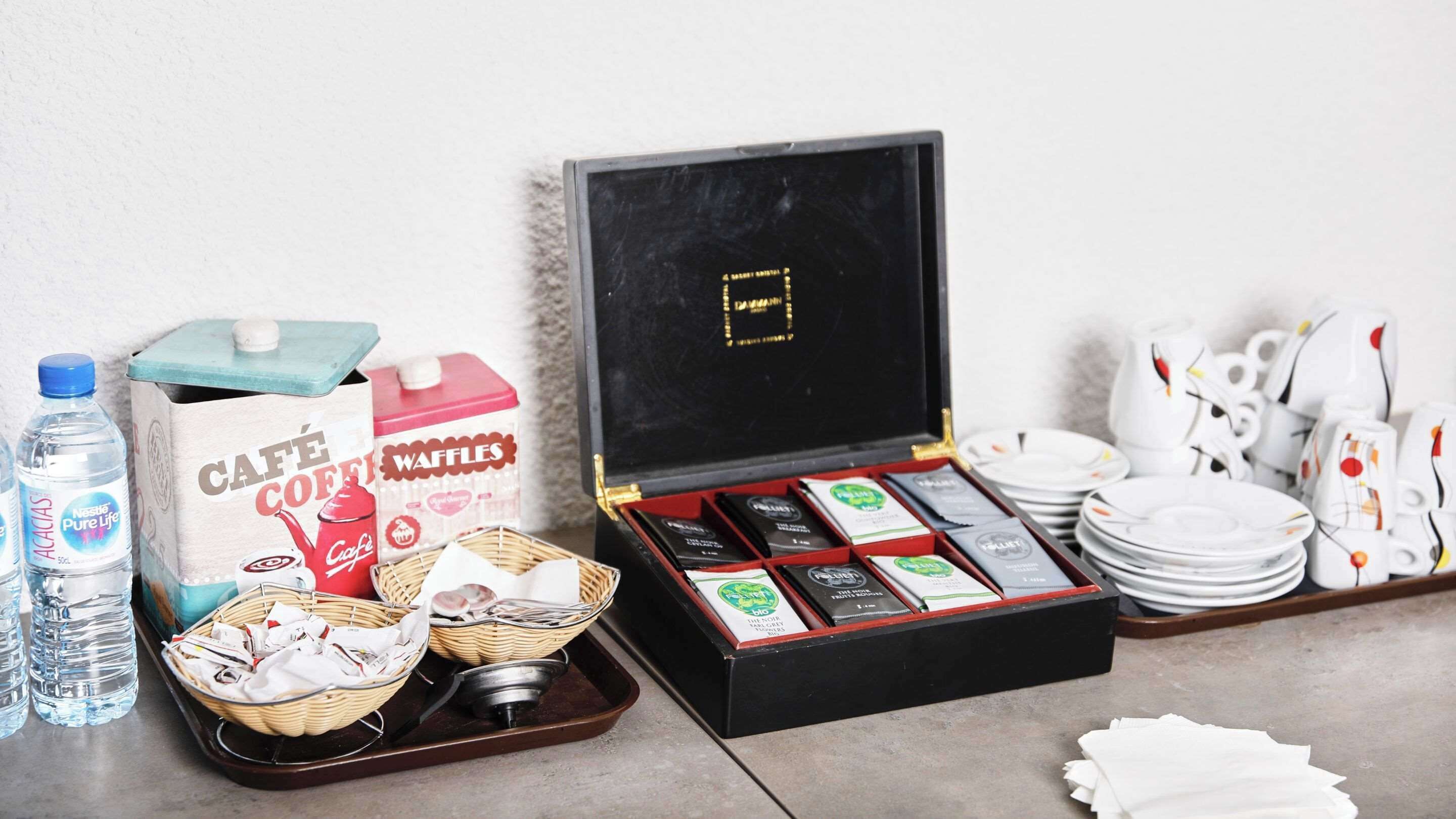 desk, blackout curtains, soundproofing, iron/ironing board