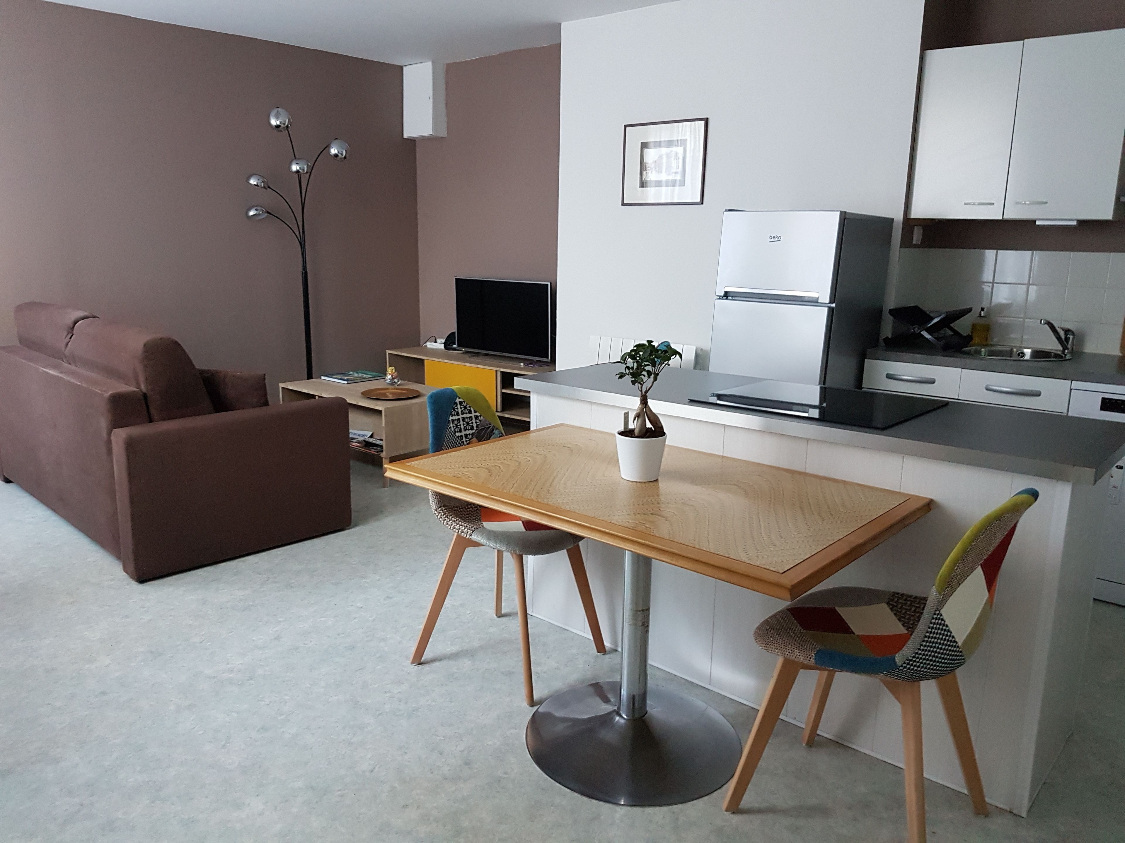 comfort apartment, 1 queen bed with sofa bed, courtyard view | premium bedding, down duvets, blackout curtains, soundproofing