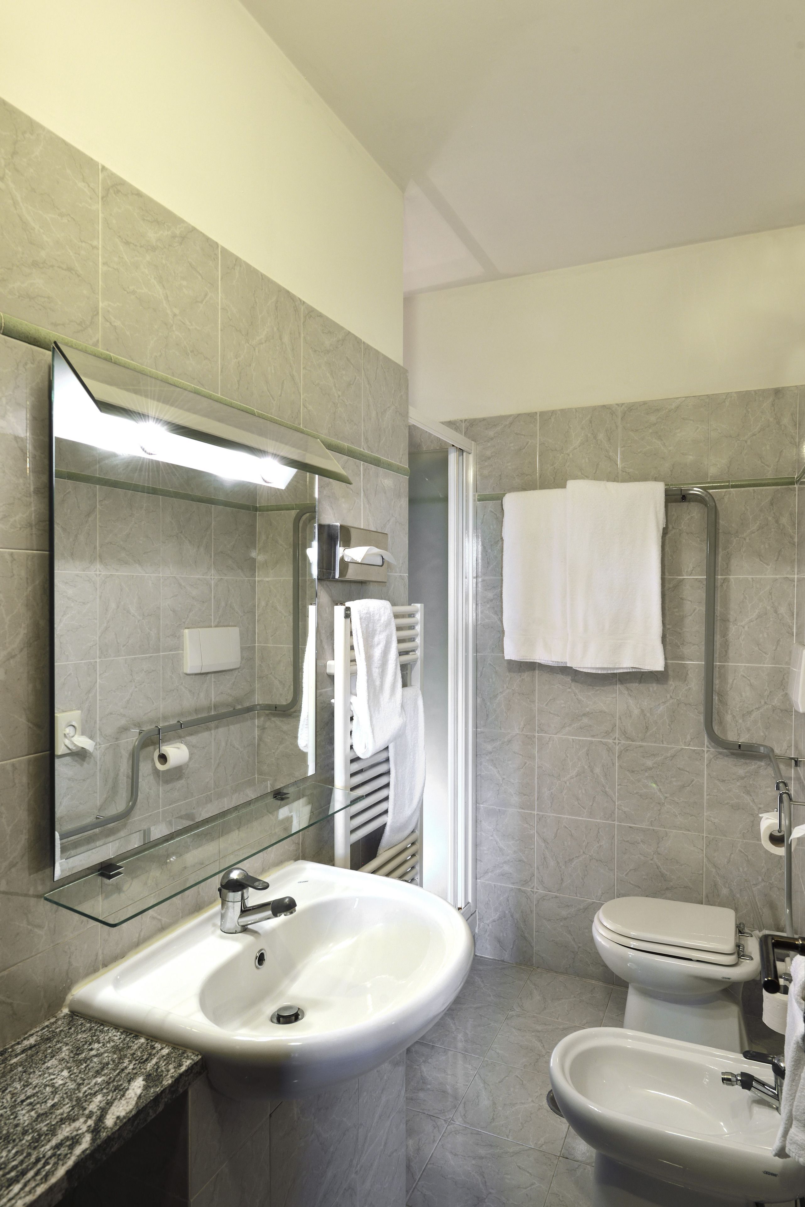 shower, eco-friendly toiletries, hair dryer, bidet