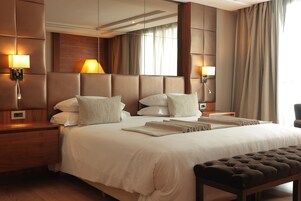 Egyptiske bomuldslagner, premium-sengetøj, minibar