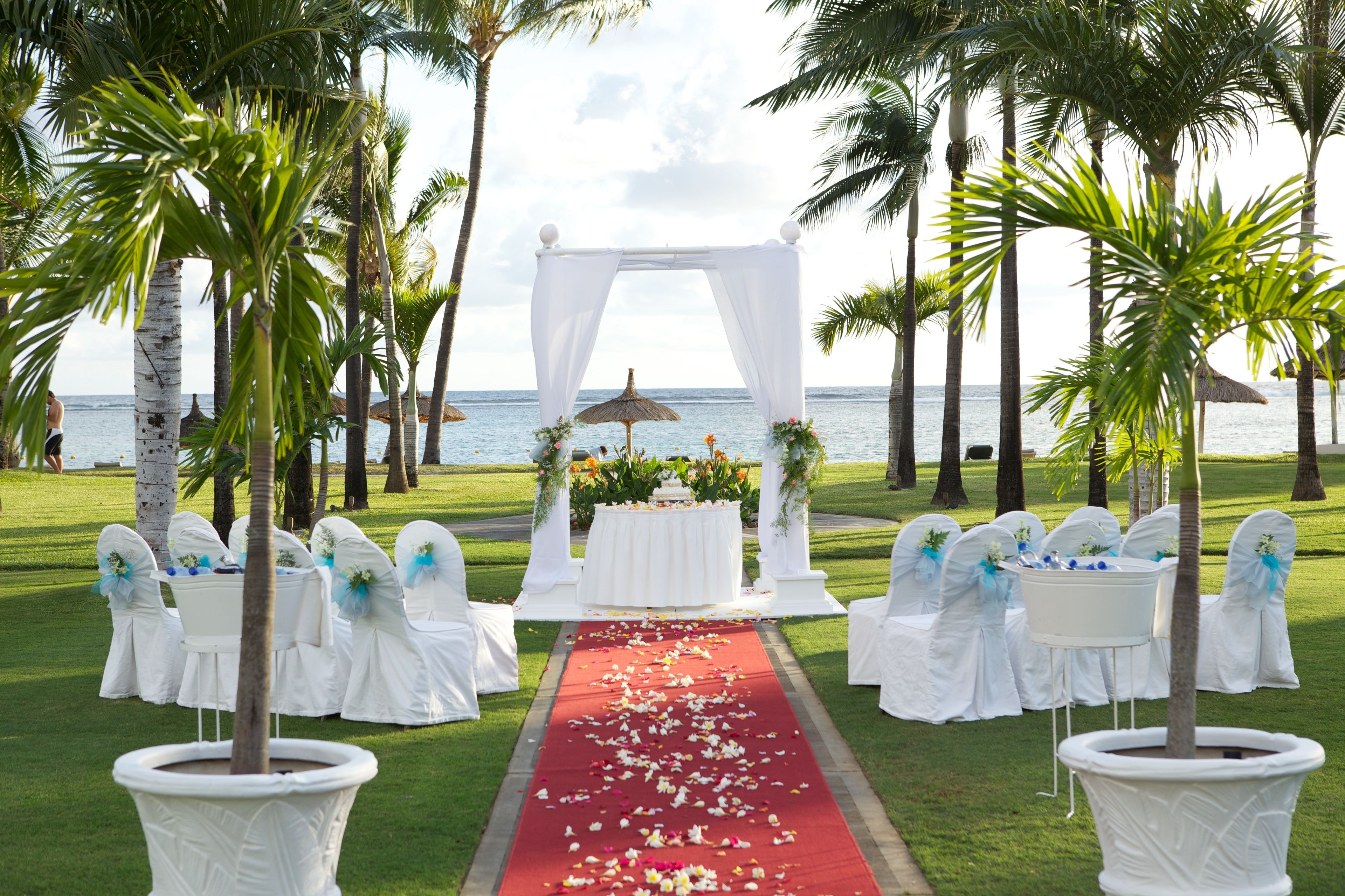 outdoor wedding area