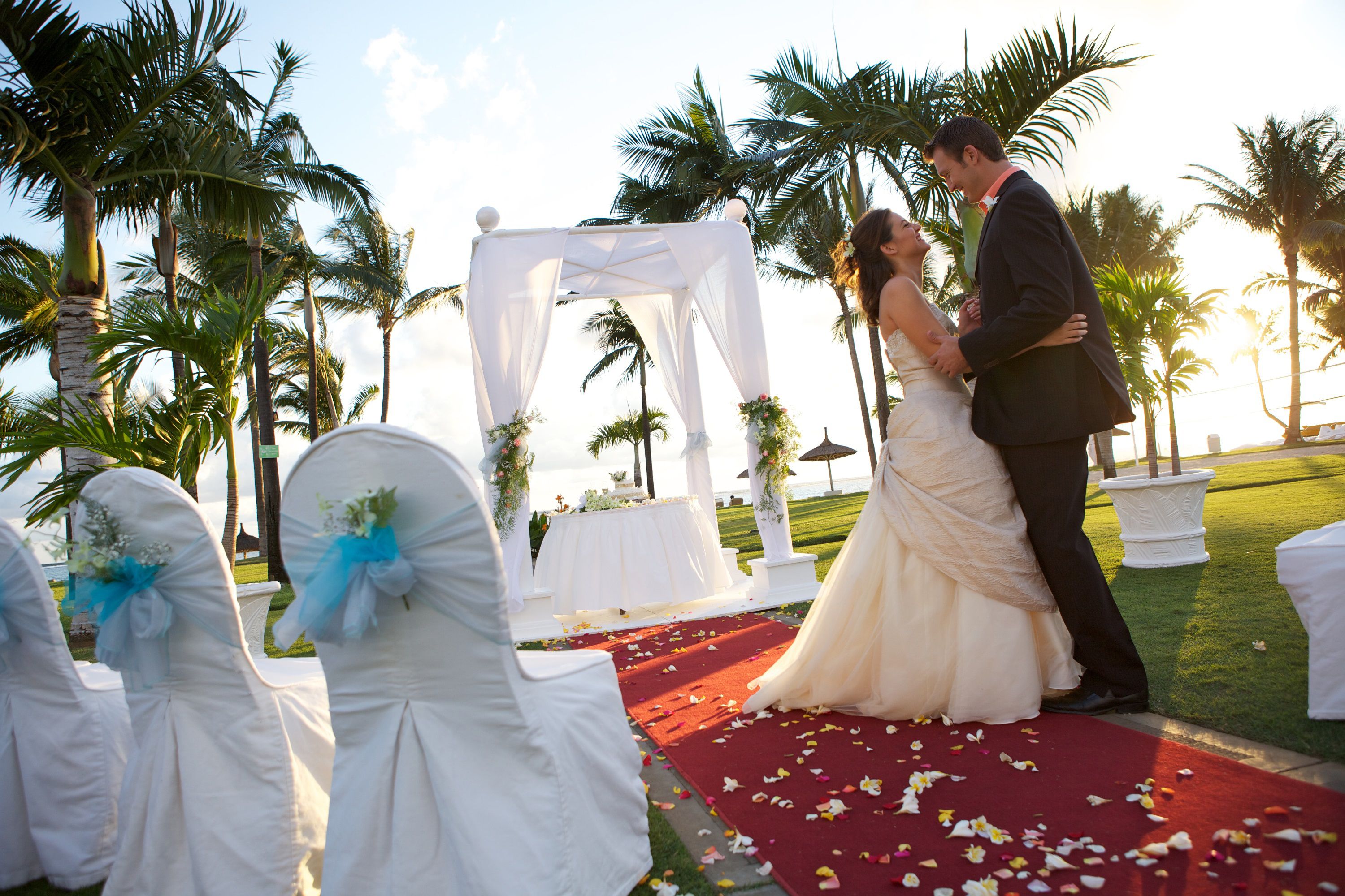outdoor wedding area