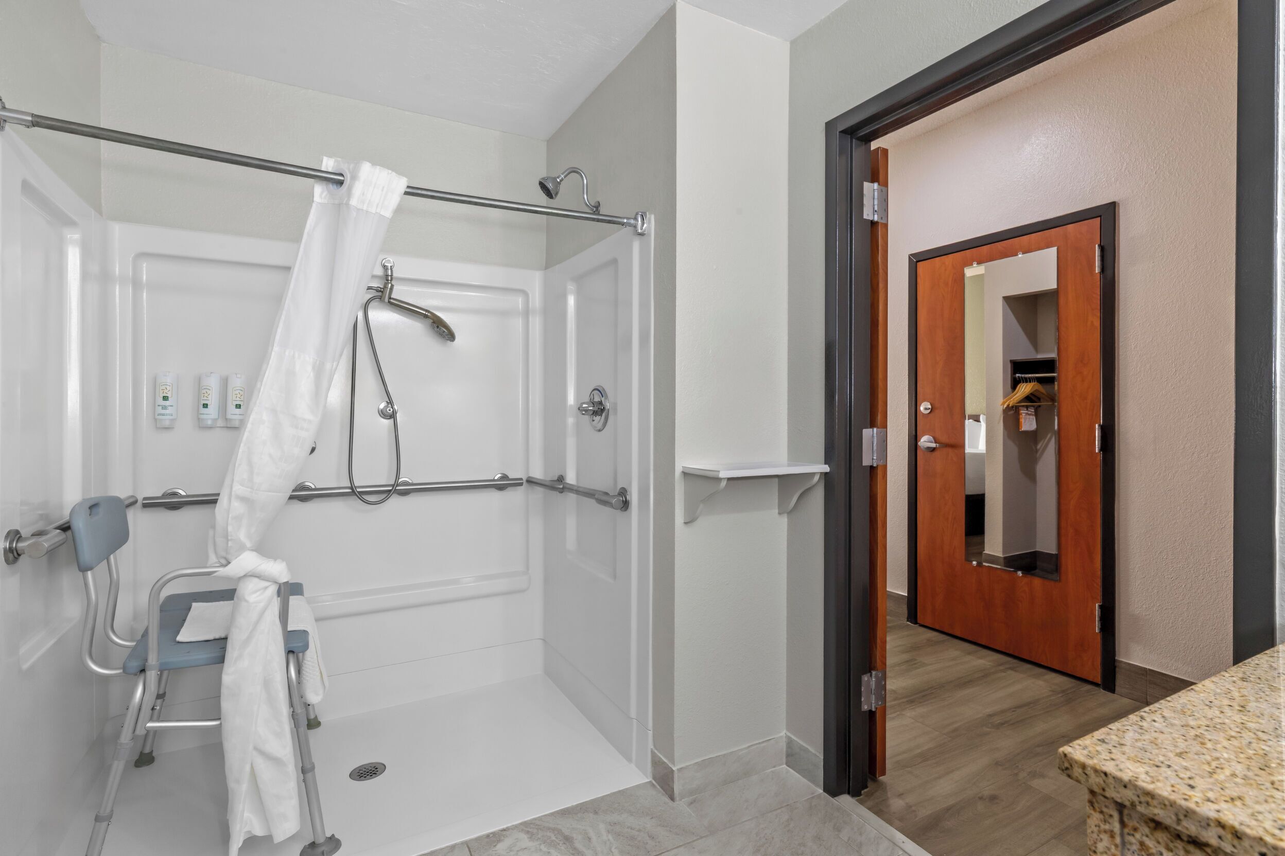 Room, 2 Queen Beds, Accessible, Non Smoking | Accessible bathroom