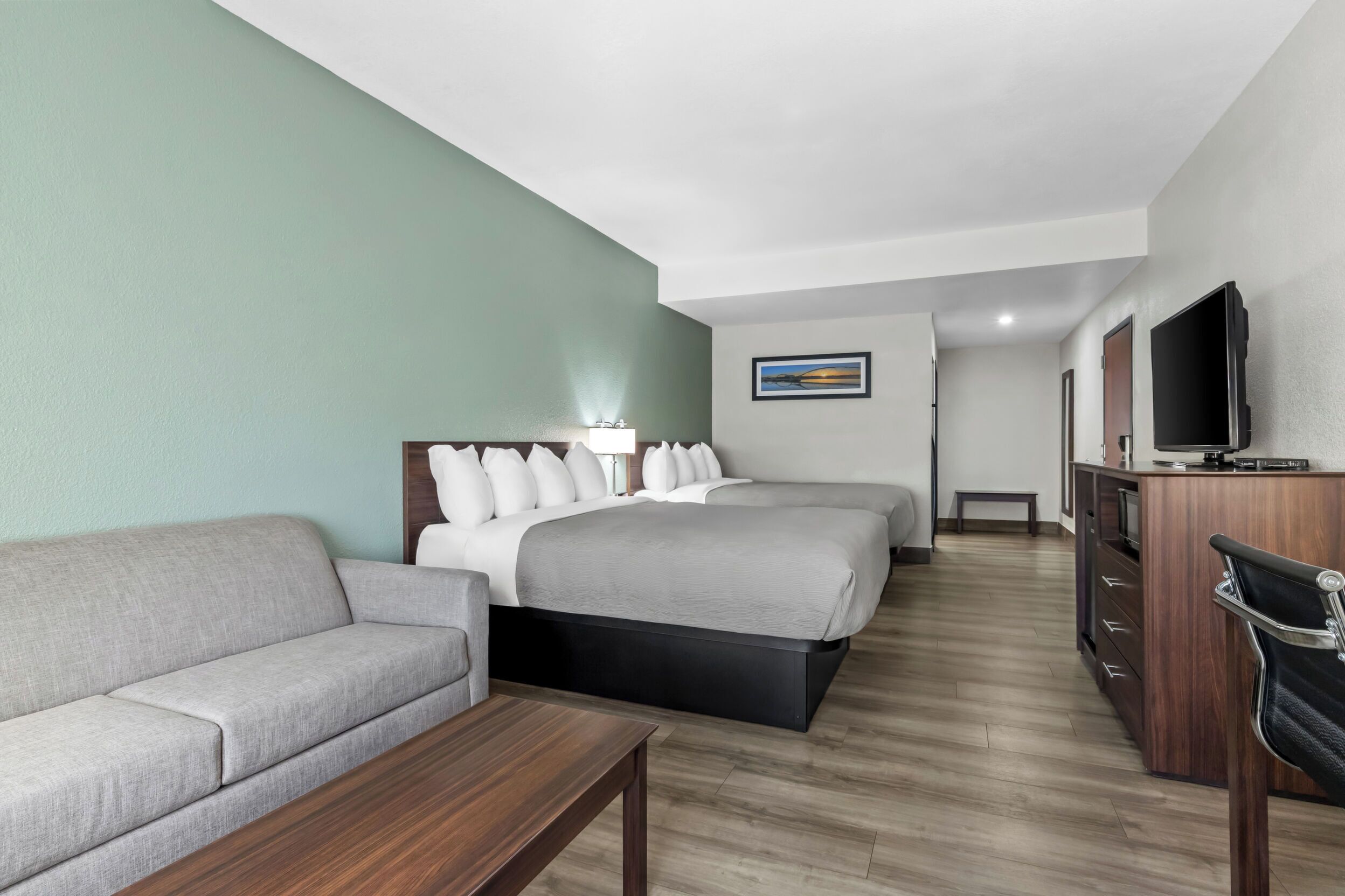 Suite, Multiple Beds, Non Smoking | Premium bedding, desk, iron/ironing board, free WiFi