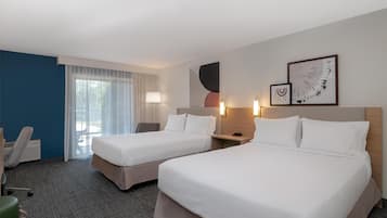 Room, 2 Queen Beds, Accessible (Mobility & Roll-In Shower) | Premium bedding, in-room safe, desk, laptop workspace