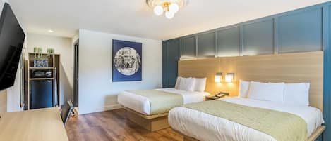 Luxe beddengoed, een bureau, een strijkplank/strijkijzer, gratis wifi