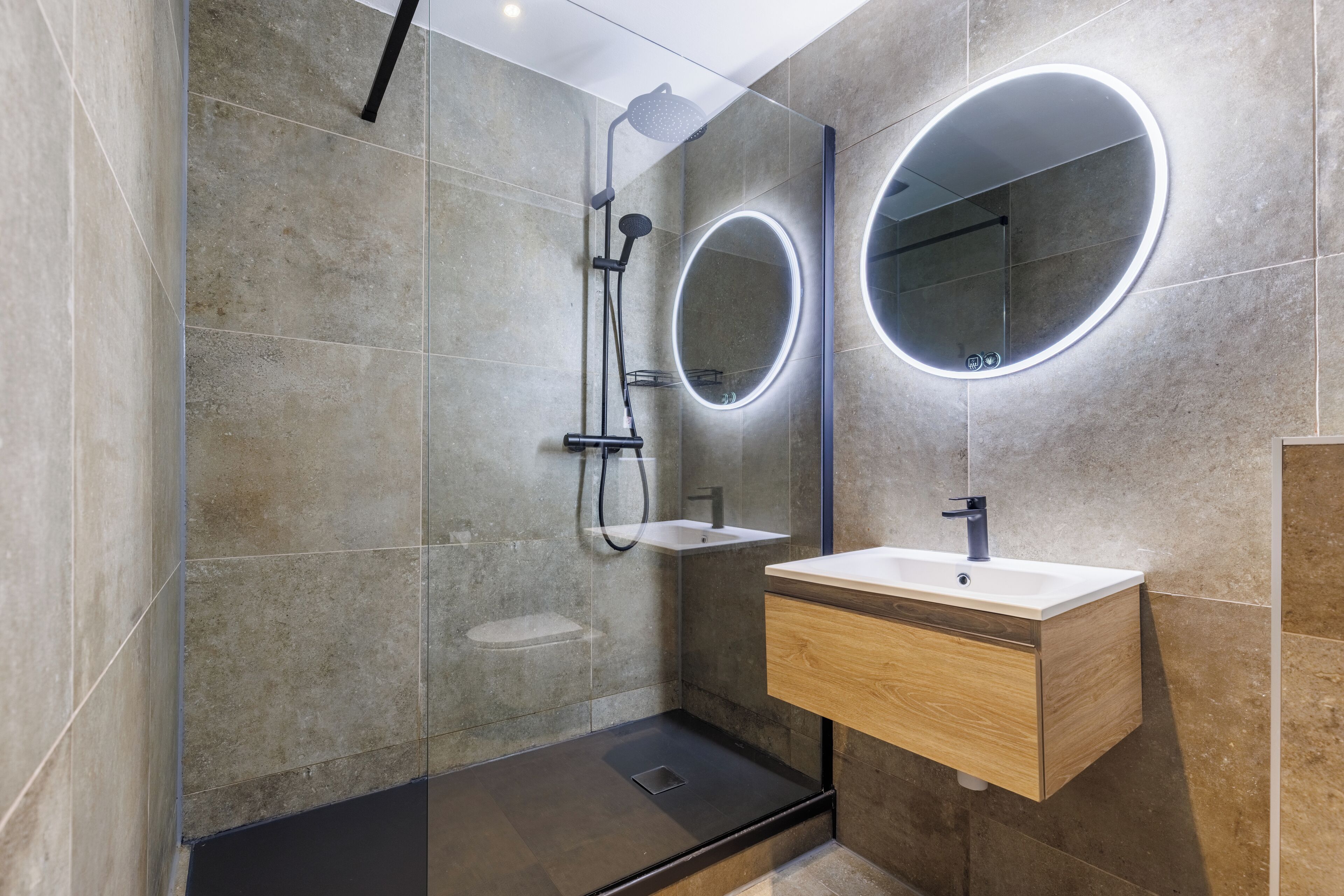 penta room  | bathroom | shower, free toiletries, hair dryer, towels