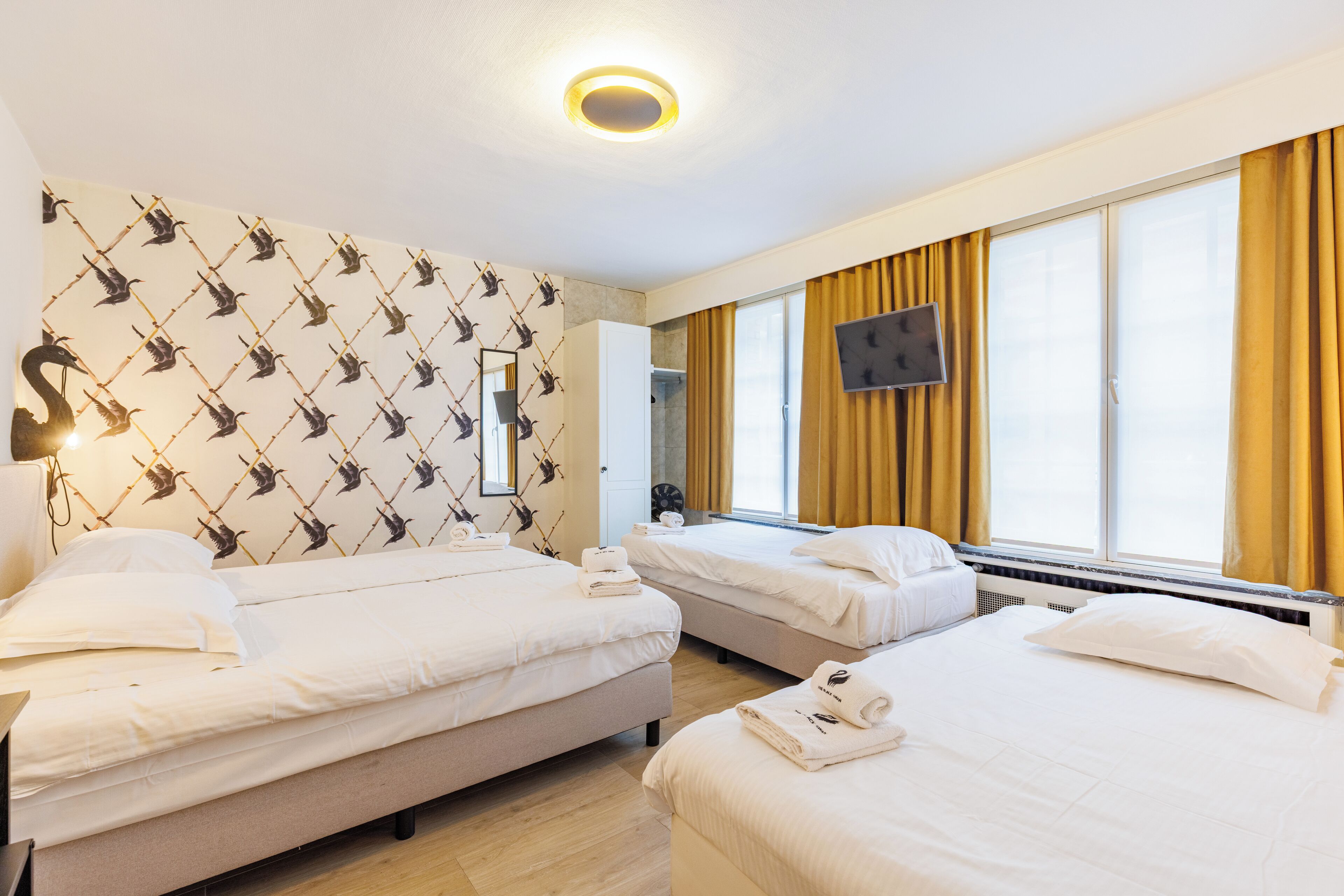 family quadruple room | in-room safe, desk, blackout curtains, iron/ironing board