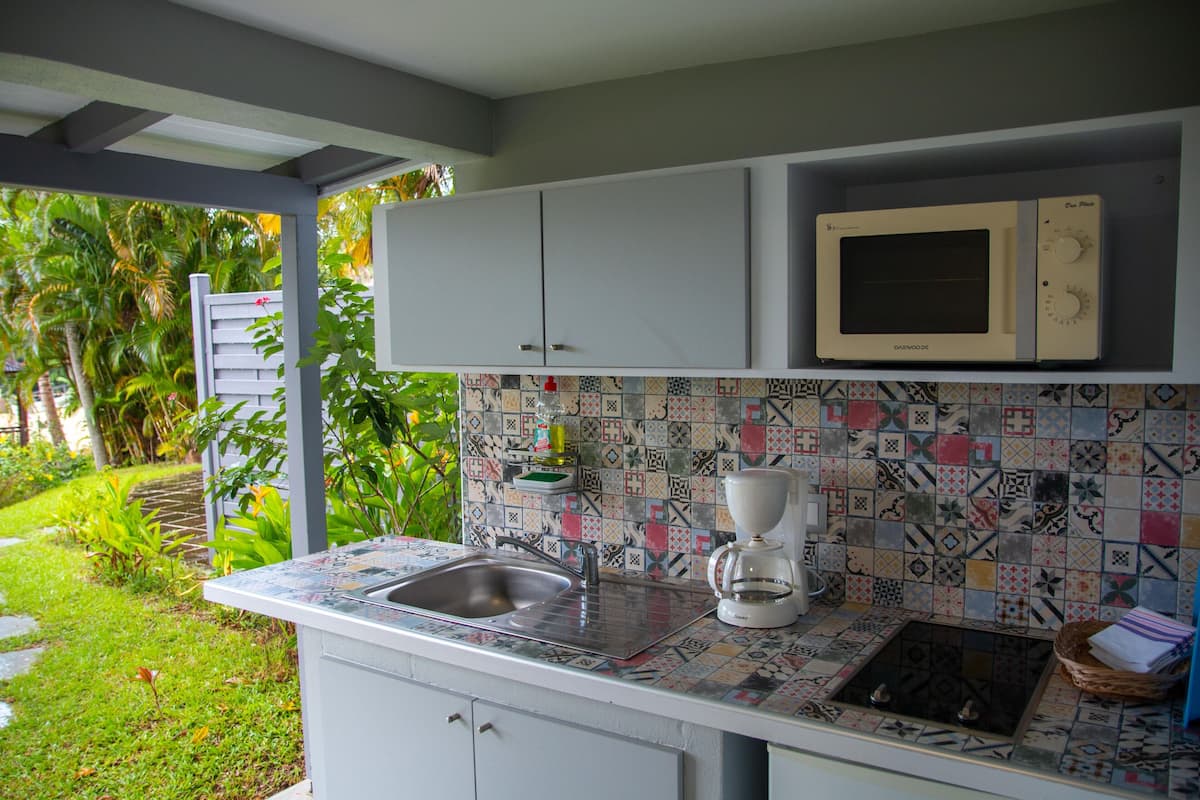 standard studio, kitchenette (28 m2) | private kitchen | fridge, microwave, electric kettle, cleaning supplies