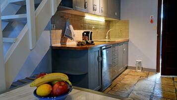 Family Room, 1 Bedroom, Kitchenette, Mountain View | Private kitchen | Full-size fridge, coffee/tea maker, electric kettle