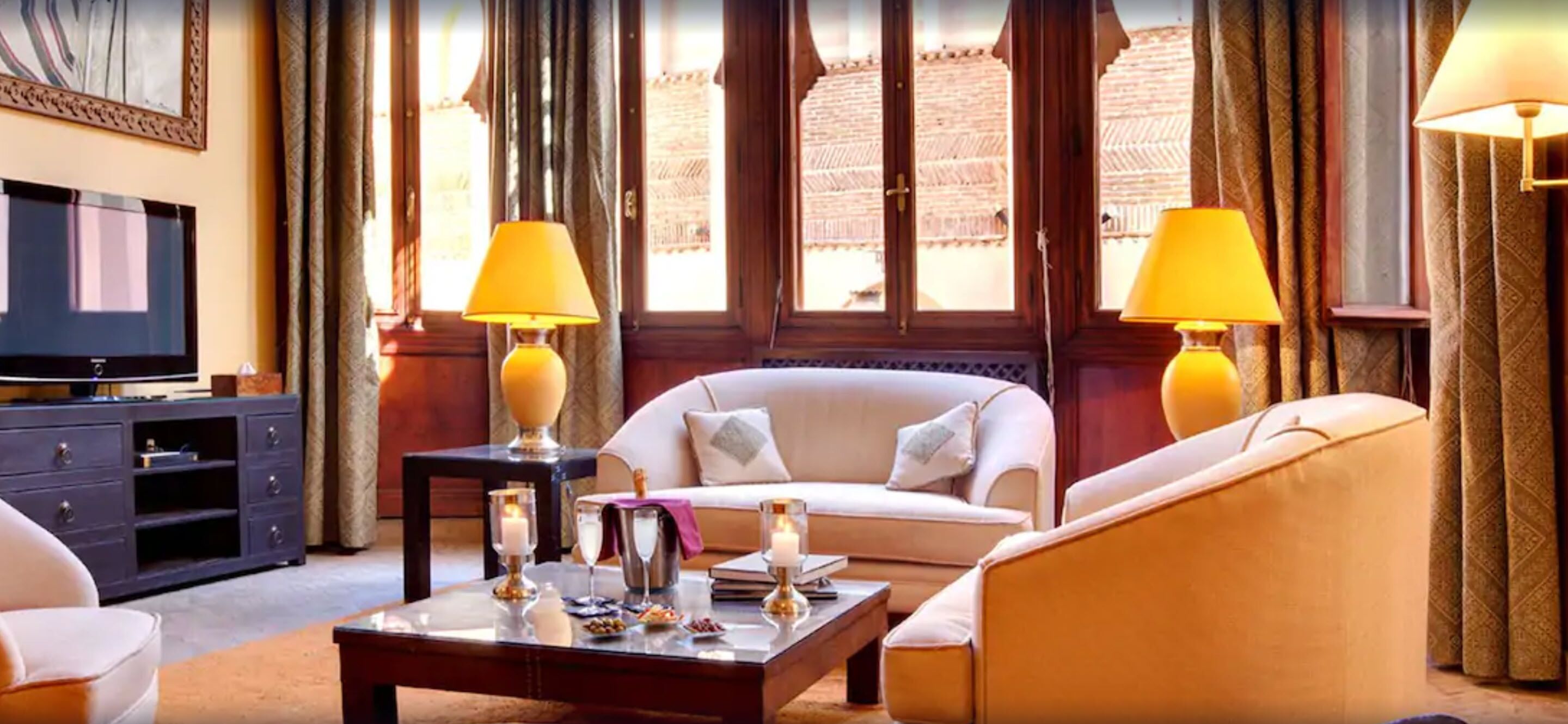 royal suite | living area | flat-screen tv, dvd player