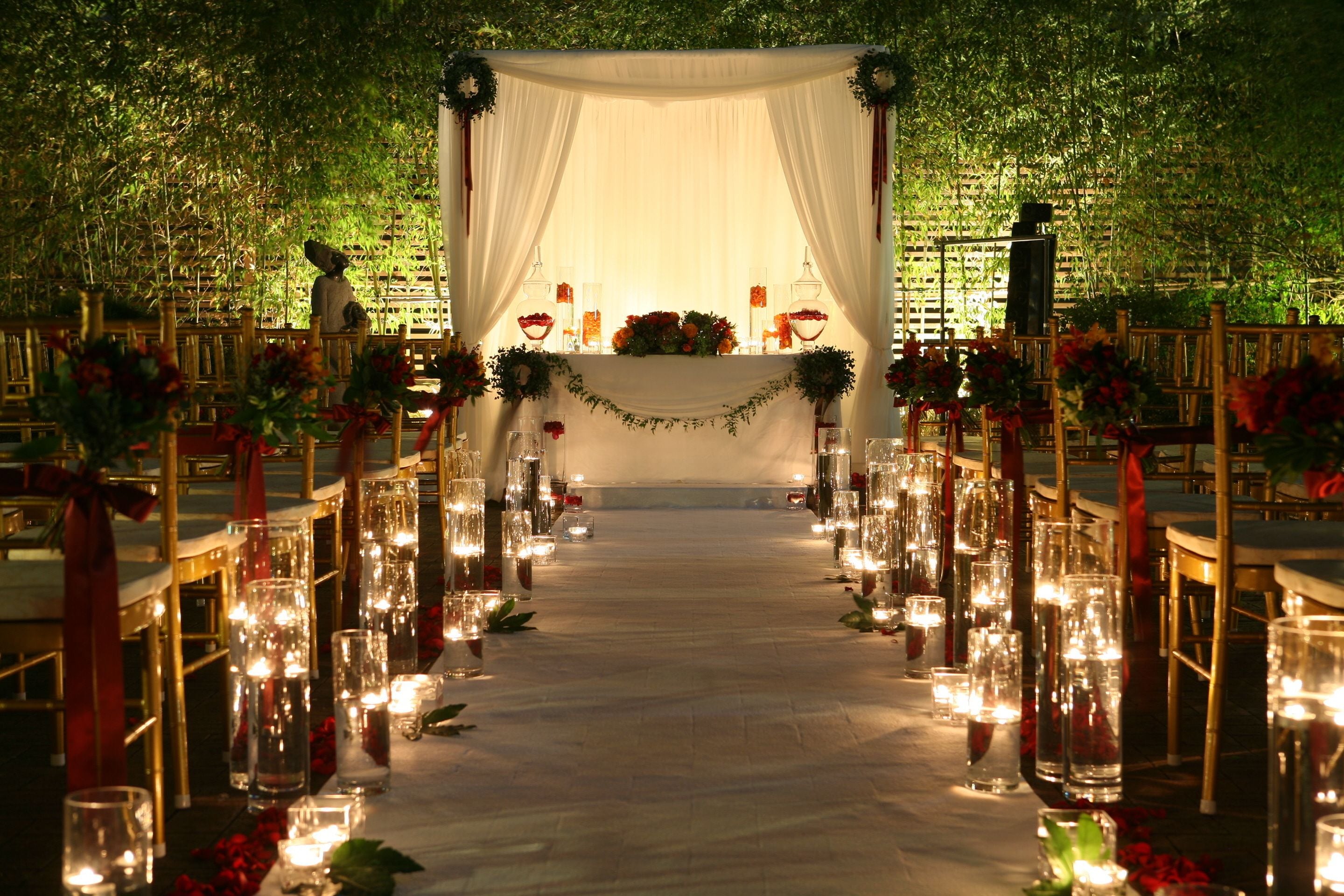 Outdoor wedding area