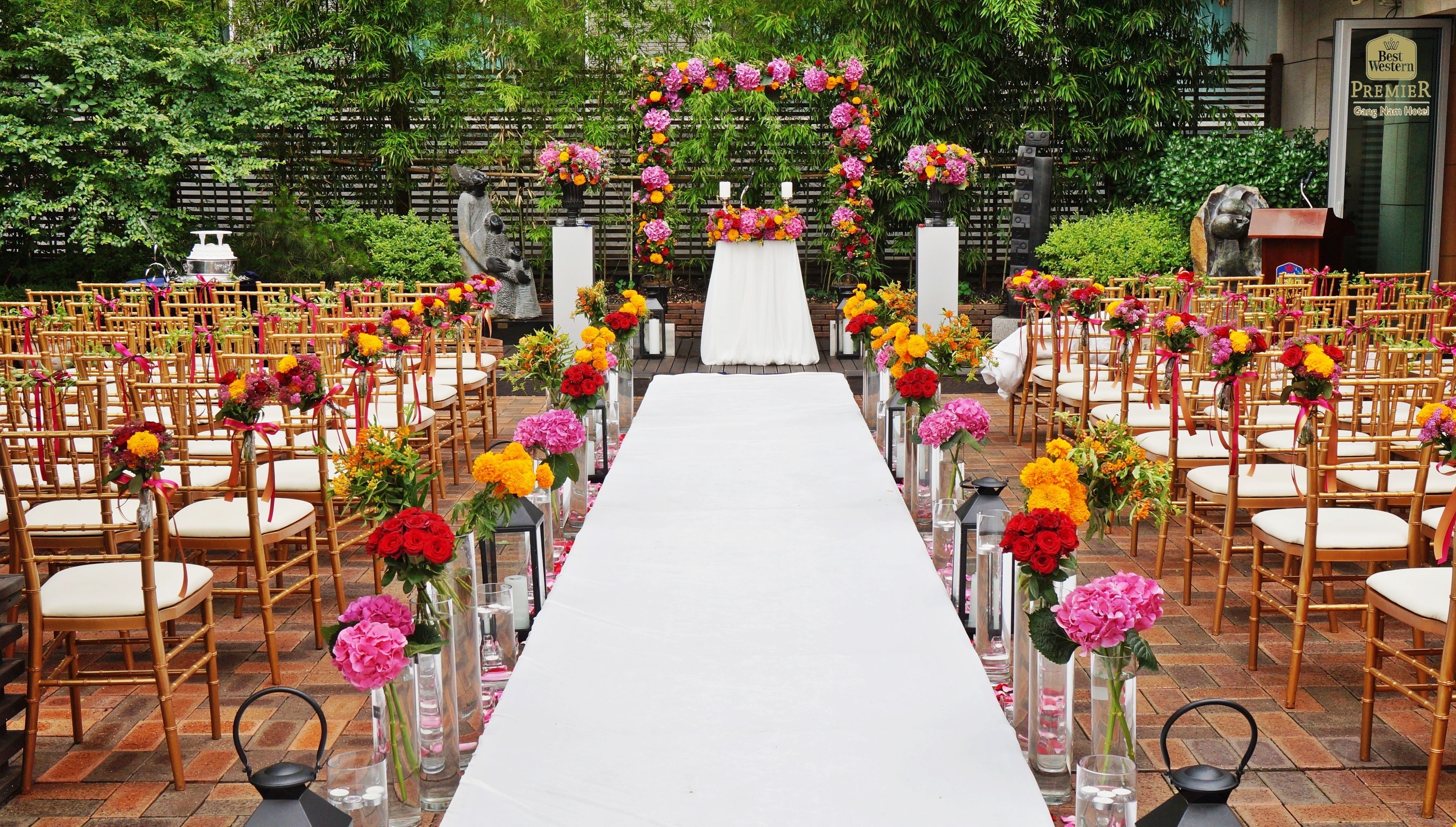 outdoor wedding area