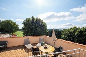 Suite, Terrace | Terrace/patio - Hôtel Golf & Spa Château de la Bégude, The Originals Collection (Opio)