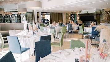 Lunch served, local cuisine, golf course views